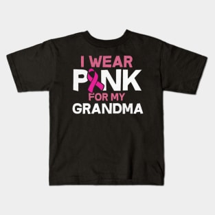 i wear pink for my grandma Kids T-Shirt